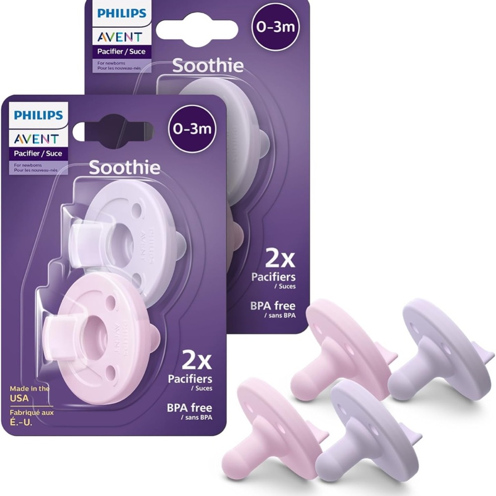 NWOT Philips Avent Soothie 0-3 Months Orthodontic Baby Pacifiers
